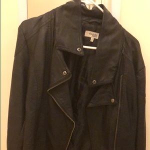 Black leather jacket